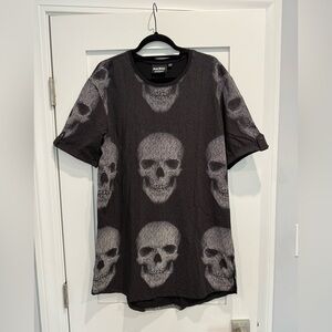 Maceoo Black/Gray Skull Short Sleeve Tee